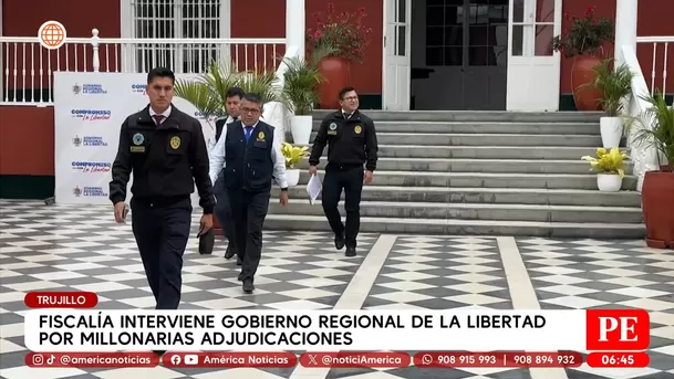 Fiscalía interviene gobierno regional de La Libertad por millonarias adjudicaciones. Foto: América Noticias Fiscalía interviene gobierno regional de La Libertad por millonarias adjudicaciones. Foto: América Noticias