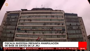 Fiscalía investiga presunta manipulación de base de datos en la Junta Nacional de Justicia (JNJ). / Video: América Noticias