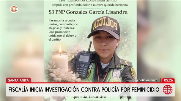 Fiscalía investiga a policía por feminicidio en Santa Anita. Foto: América Noticias
