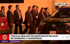 Fiscalía realizó diligencia en Palacio de Gobierno y ministerios - Noticias de geiner-alvarado