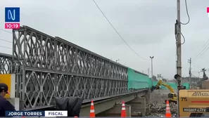 Supervisan demolición del puente Chancay. Foto y video: Canal N