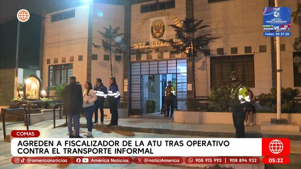 Agreden a fiscalizador de la ATU tras operativo contra el transporte informal en Comas. Foto: América Noticias