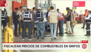 Fiscalizan grifos por alza en precio de combustibles en Lima. Foto y video: América Noticias
