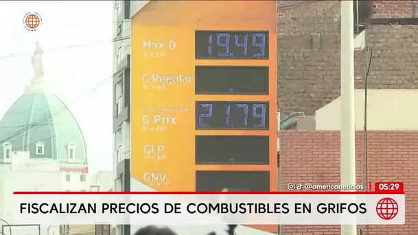 Fiscalizan grifos por alza en precio de combustibles en Lima. Foto: América Noticias