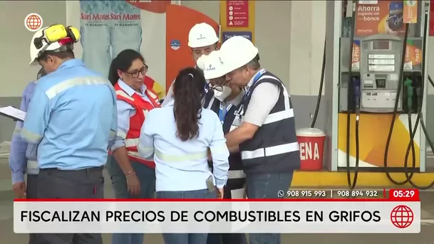 Fiscalizan grifos por alza en precio de combustibles en Lima. Foto: América Noticias