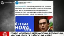 FMI recomienda aprobación de una línea de crédito para Perú por $11 000 millones de dólares. Video: América