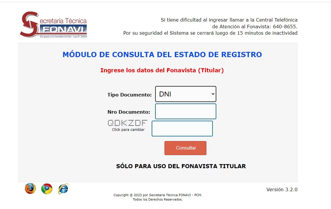 Imagen: Web de Secretaria Técnica Fonavi