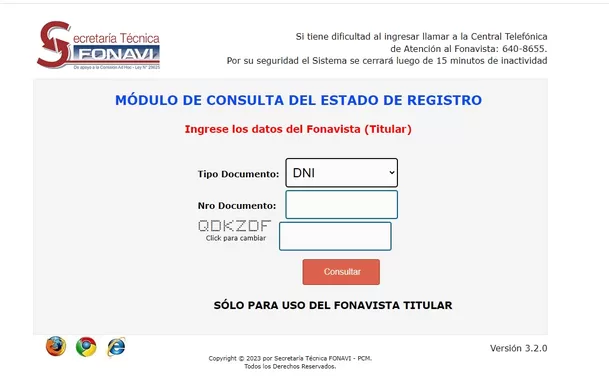 Imagen: Web de Secretaria Técnica Fonavi