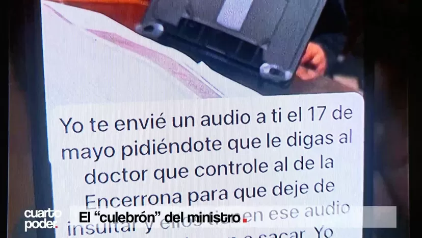 La foto del audio entre el ministro del Interior y el policía Junior Izquierdo