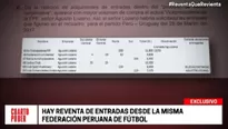 Denuncian reventa de entradas desde la Federación Peruana de Fútbol. Foto: Cuarto Poder