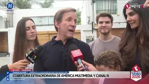 El candidato a la alcaldía de Lima por Avanza País, Francis Allison, hizo un llamado a los ciudadanos a acudir a votar durante las Elecciones Regionales y Municipales 2026 y señaló que cada elector debe elegir de acuerdo con sus propias convicciones./ Video: Canal N
