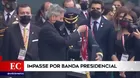 Francisco Sagasti entregó banda presidencial en la puerta del Congreso