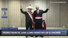 Pedro Francke y  Anibal Torres juraron como ministros de Economía y Justicia, respectivamente