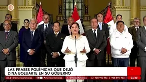 Dina Boluarte y las frases más polémicas tras su vacancia del Congreso. / Video: América Noticias