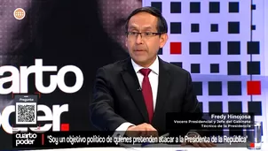 Fredy Hinojosa, jefe del Gabinete Técnico de la Presidencia de la República y vocero presidencial. Video: Cuarto Poder