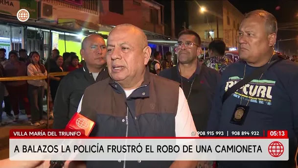 Frustran robo de camioneta a balazos en Villa María del Triunfo. Foto: América Noticias Frustran robo de camioneta a balazos en Villa María del Triunfo. Foto: América Noticias
