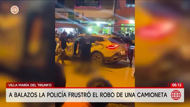 Frustran robo de camioneta a balazos en Villa María del Triunfo. Foto: América Noticias Frustran robo de camioneta a balazos en Villa María del Triunfo. Foto: América Noticias