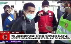 Fue liberado personero de Perú Libre que fue intervenido por marcar 87 cédulas de sufragio - Noticias de personeros