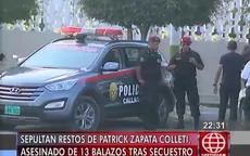 Fuerte resguardo policial en sepelio de Patrick Zapata Colleti - Noticias de sepelio
