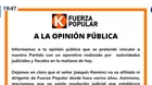 Fuerza Popular: "Joaquín Ramírez no es afiliado ni dirigente del partido desde hace varios años"