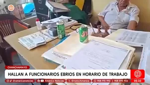 Hallan a funcionarios ebrios en horario de trabajo en Chanchamayo. Foto y video: América Noticias