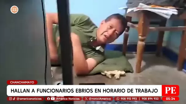 Hallan a funcionarios ebrios en horario de trabajo en Chanchamayo. Foto: América Noticias Hallan a funcionarios ebrios en horario de trabajo en Chanchamayo. Foto: América Noticias