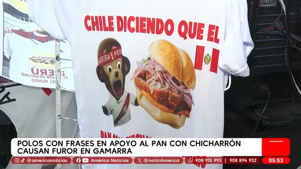 Furor en Gamarra por polos del pan con chicharrón. Foto: América Noticias