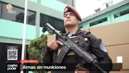 Fusiles nuevos siguen guardados por falta de balas en la Policía