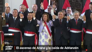 Juramentación de Arana revela pugnas internas y pactos en el Ejecutivo. Video: Cuarto Poder