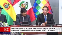 Martín Vizcarra y Evo Morales en Ilo.