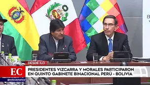 Martín Vizcarra y Evo Morales en Ilo.