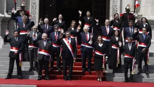 Gabinete ministerial renunciante. Foto: Prensa Presidencia