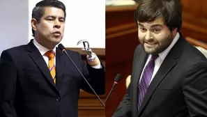 Luis Galarreta y Alberto de Belaunde protagonizaron incidente en el Congreso. Foto: Andina