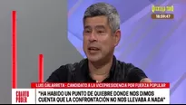 Galarreta: Ha habido un punto de quiebre donde nos dimos cuenta que la confrontación no nos llevaba a nada. Video: Cuarto Poder