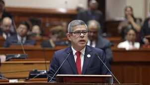 Luis Galarreta cuestionó aprobación parcial de facultades. Foto: X/@pcmperu. Video: Canal N