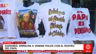 Gamarra empieza a vender polos con el rostro del papa León XIV