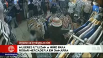 Niño fue utilizado por mujeres para completar un robo en Gamarra. Video: América Noticias