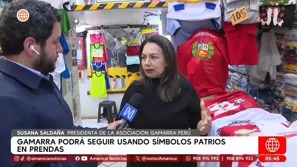 Gamarra podrá seguir usando símbolos patrios en prendas. Foto: América Noticias
