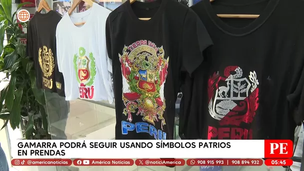 Gamarra podrá seguir usando símbolos patrios en prendas. Foto: América Noticias