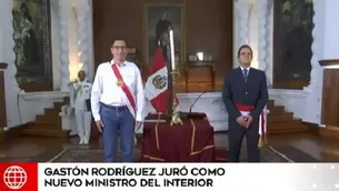 ​Gastón Rodríguez juró como nuevo titular del Ministerio del Interior. Video: América