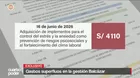 Gastos superfluos en la gestión del presidente José Balcázar