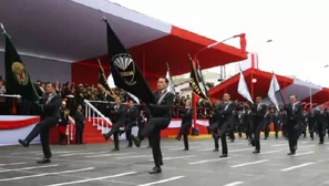 Los miembros del GEIN marchando durante la parada militar Foto: Presidencia/Andina