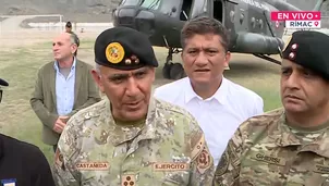 El general Julio Castañeda de las FF. AA. aseguró que seguirán brindando apoyo a la PNP. / Video: Canal N