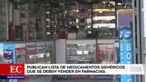 Farmacias deberán vender medicamentos genéricos. América Noticias