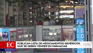 Farmacias deberán vender medicamentos genéricos. América Noticias