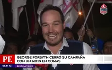 George Forsyth cerró su campaña con un mitin en Comas - Noticias de martha-chavez