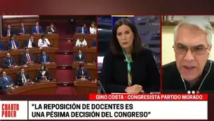 Gino Costa, congresista del Partido Morado. Video: Cuarto Poder