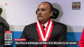 Gino Ríos, presidente de la JNJ, omitió una sentencia por violencia familiar en su hoja de vida. Han pasado 4 meses desde que inició su proceso de vacancia y aún no hay decisión. Video: Cuarto Poder
