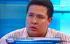 Giovanni Paredes: presidente del Poder Judicial “protegió” a juez de Orellana - Noticias de giovanni-ciccia