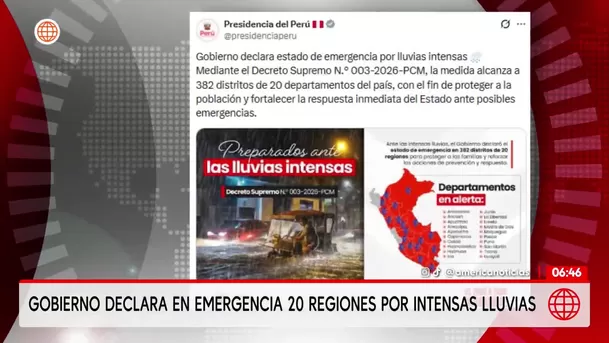 SENAMHI advierte lluvias en Lima y el Gobierno declara emergencia/ América Noticias SENAMHI advierte lluvias en Lima y el Gobierno declara emergencia/ América Noticias